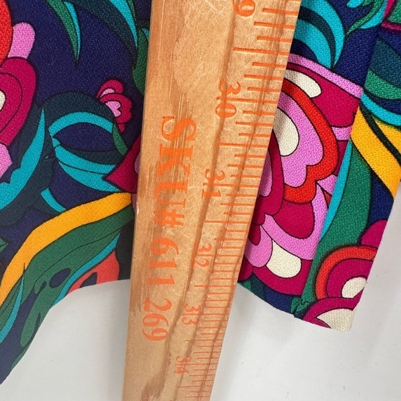 TRINA TURK DANNO bright colorful whimsical boho shabby chic floral woman pant 10 - Picture 15 of 16